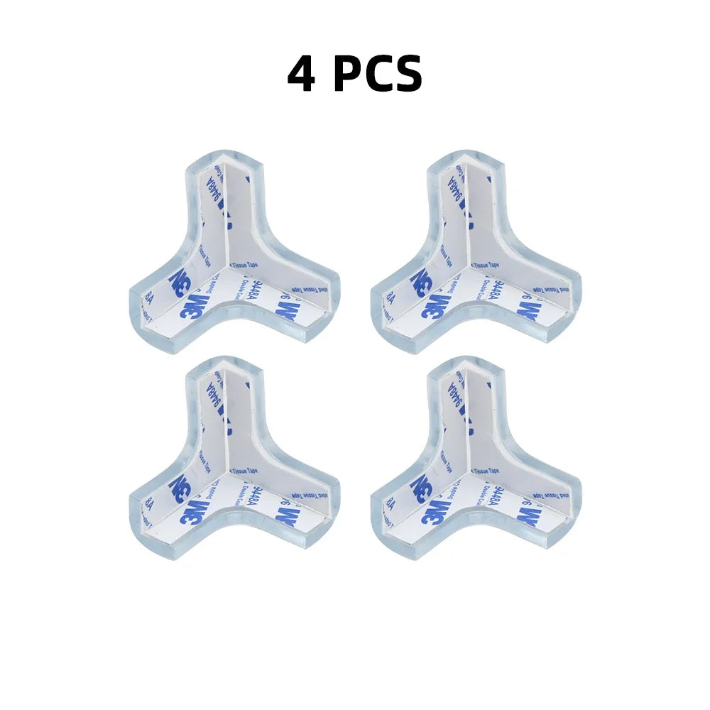 Baby Safety Silicone Table Corner Protectors - Transparent Furniture Edge Protection Covers