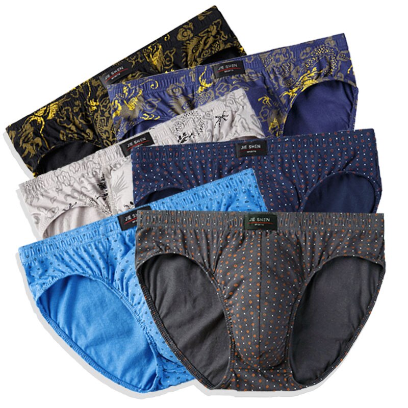 6pcs/Lot 7XL 100%Cotton Men's Underwear