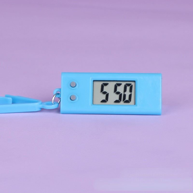 Unisex Student Electronic Clock Keychain