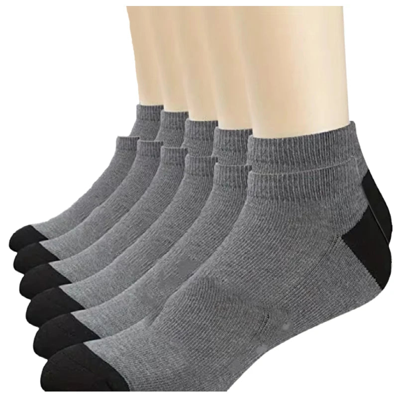 10 Pairs Breathable Cotton Sports Socks - Bamboo Fiber Sweat-Absorbing Deodorant Socks