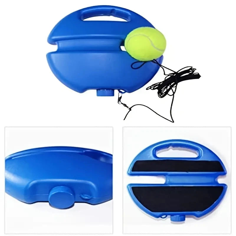 Heavy Duty Tennis Training Aids Base With Elastic Rope Ball Practice Self-Duty Rebound Tennis