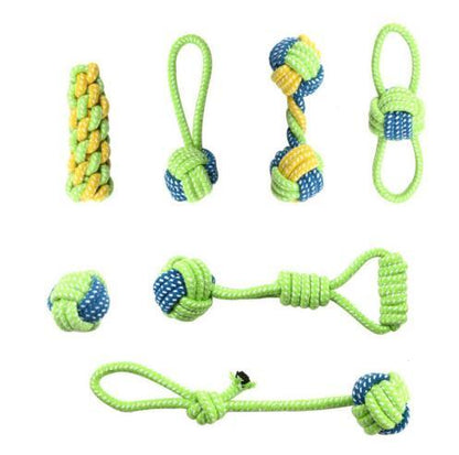 Pet Dog Toys for Large Small Dogs Toy Interactive Cotton Rope Mini Dog Toys Ball for Dogs Accessories Toothbrush Chew Puppy Toy - Hiccupzz