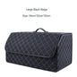 Car Trunk Organizer Box Large Capacity Auto Multiuse Tools Storage Bag Stowing Tidying Leather Folding For Emergency Storage Box - Hiccupzz