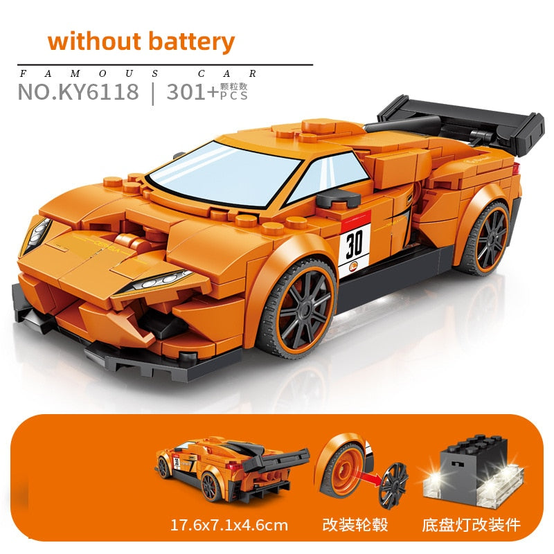 Sports Racing Car Building Blocks Educational Toys for Kids 2023