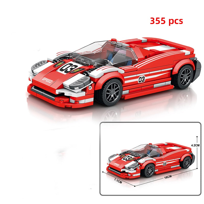 Sports Racing Car Building Blocks Educational Toys for Kids 2023