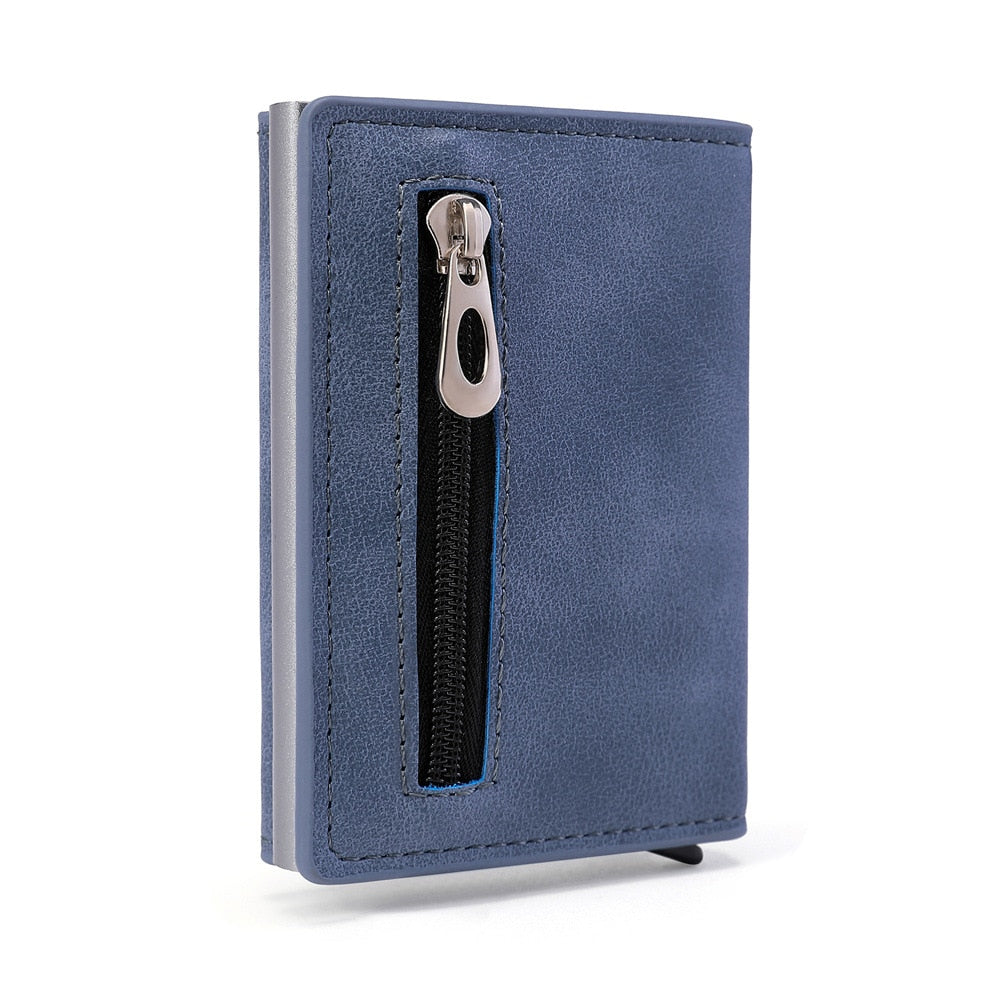 Rfid Anti-magnetic Credit Cards Holder With Organizer Coin Pocket