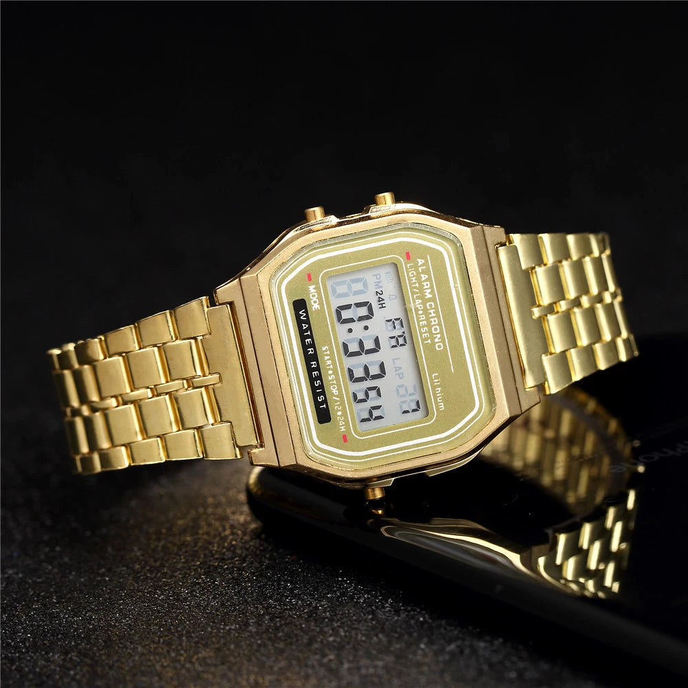 Digital LED Watch for Men & Women - Multifunction Waterproof Electronic Clock with Alarm & Stopwatch