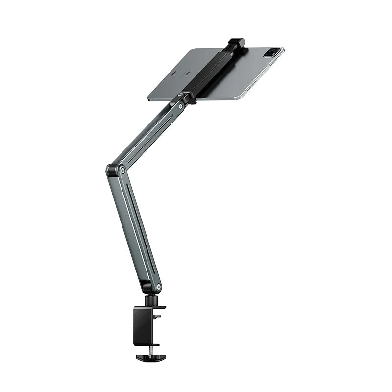 Foldable Tablet/Phone Holder – Adjustable Aluminum Alloy Stand with 360° Rotation, Bed & Desk Mount for 4–12.9 Inch Devices (iPad, iPhone, Tablets, Smartphones)