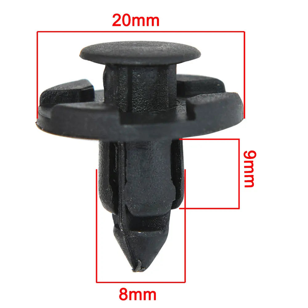 50Pcs/Set Auto Bumper Fender Push 8mm Rivet Retainer Plastic Car Fastener Clip for Universal Car Rivet Fasteners