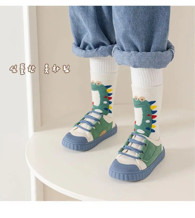 5 Pairs Winter Baby Socks - Warm Cotton Cartoon Socks for Kids, Thicken Socks for Girls and Boys