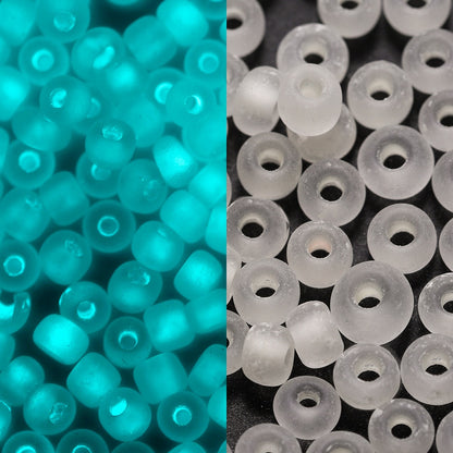 600pcs 3mm Luminous Glass Seed Beads Glow In The Dark  for DIY Jewelry Marking - Hiccupzz