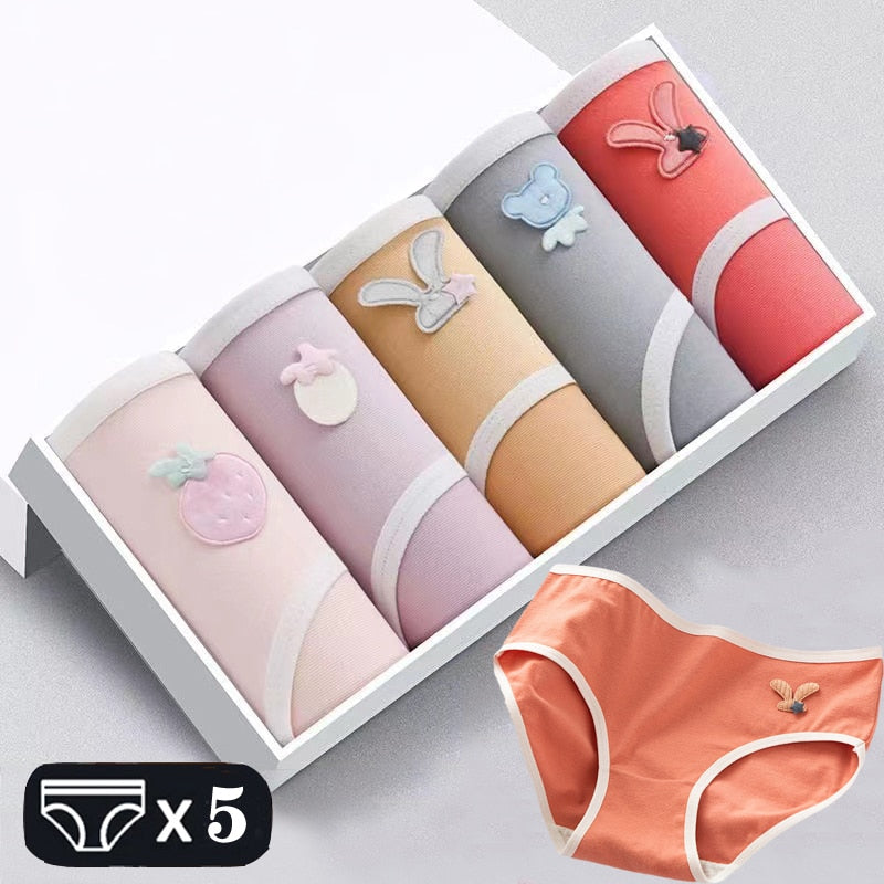 M-2XL Women's Cute Cotton Panties Briefs For Girl and  Ladies