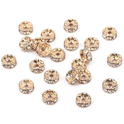 50pcs/lot  Crystal Round Loose Spacer Beads for DIY Making Bracelet Necklace Accessories - Hiccupzz