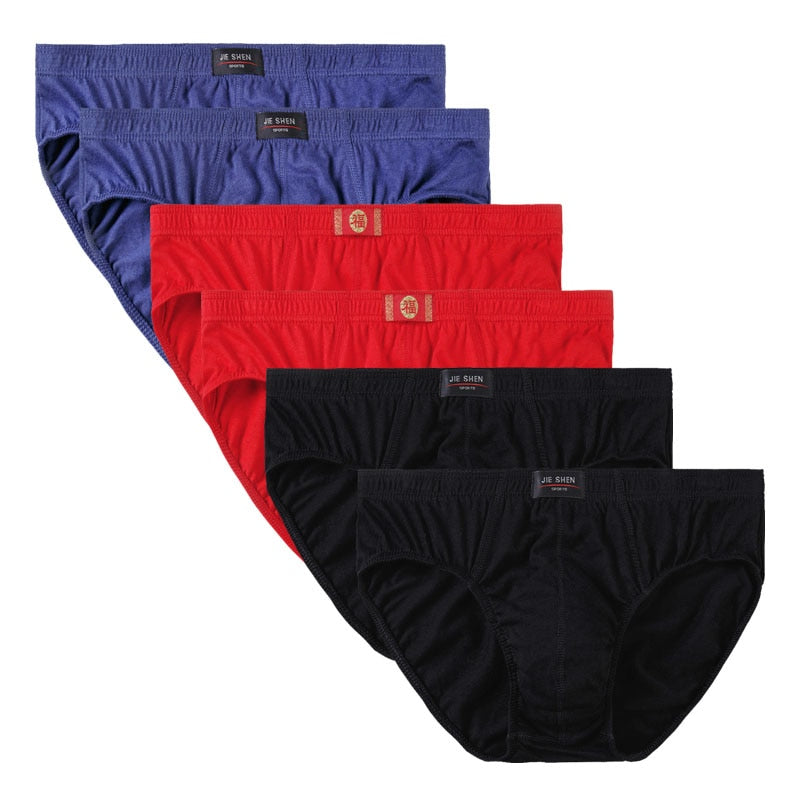 6pcs/Lot 7XL 100%Cotton Men's Underwear