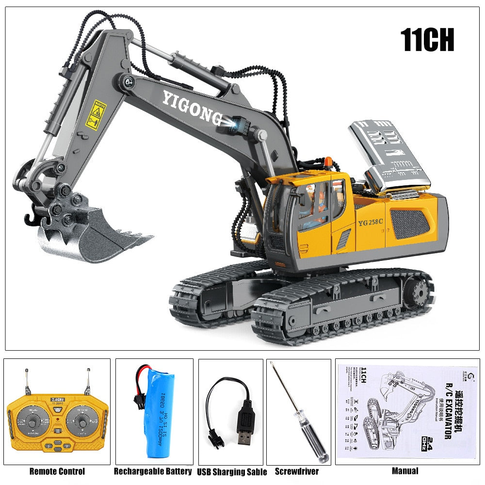 RC Car Excavator Dump Truck Bulldozer Electric car Kids Toys