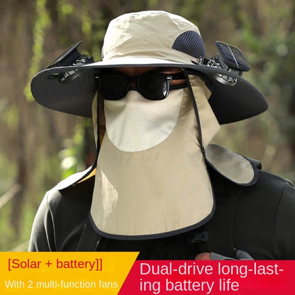 Solar Fan Fisherman Hat Outdoor - Hiccupzz