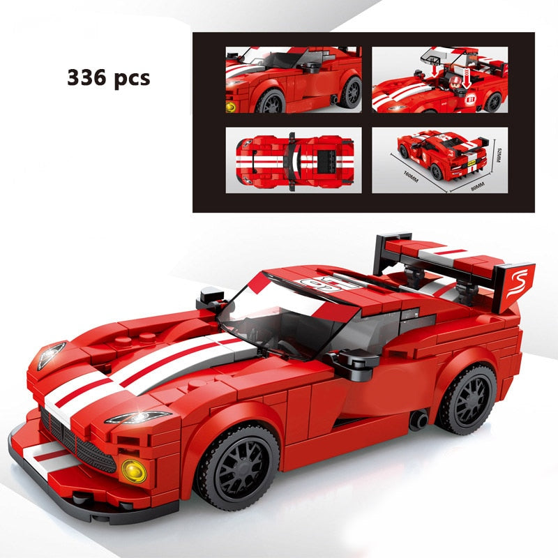 Sports Racing Car Building Blocks Educational Toys for Kids 2023