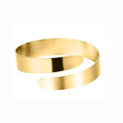 Simple Boho Coil Upper Arm Band Cuff Armlets for Women Girls, Adjustable Arm Bangle - Hiccupzz