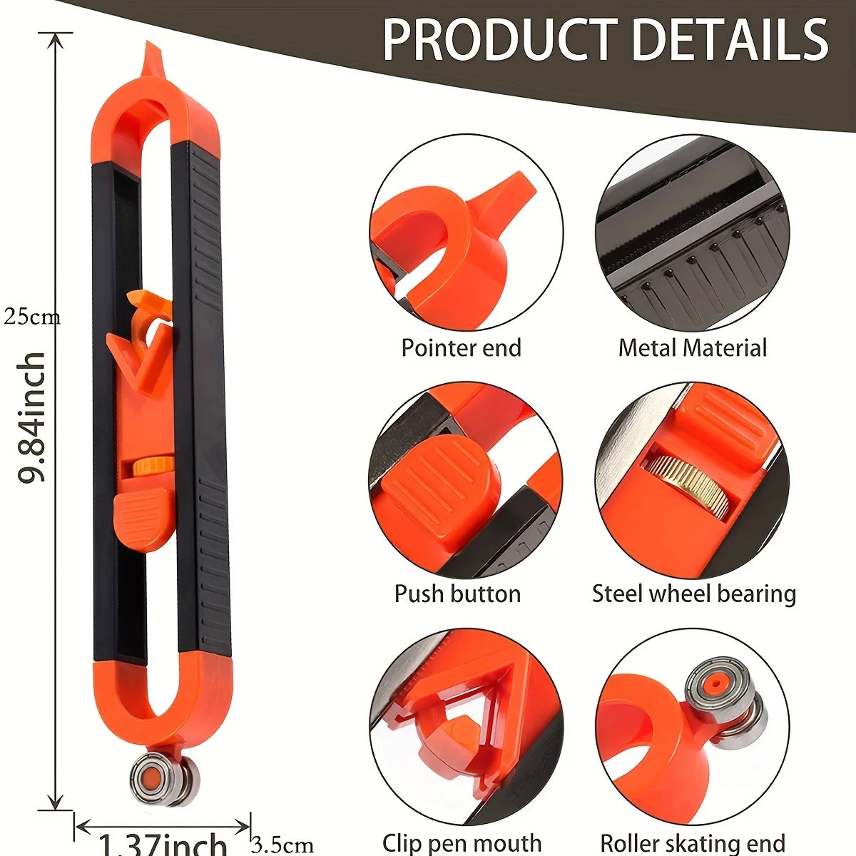 Contour Gauge Scribe Tool, Precise Profile Duplicator, Irregular Shape Profile Tool for Woodworking, Van Conversion Projects,