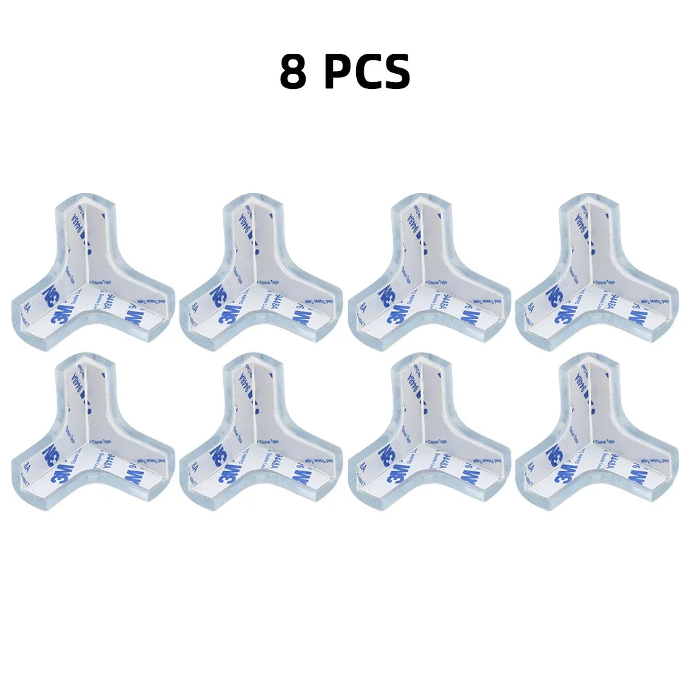 Baby Safety Silicone Table Corner Protectors - Transparent Furniture Edge Protection Covers