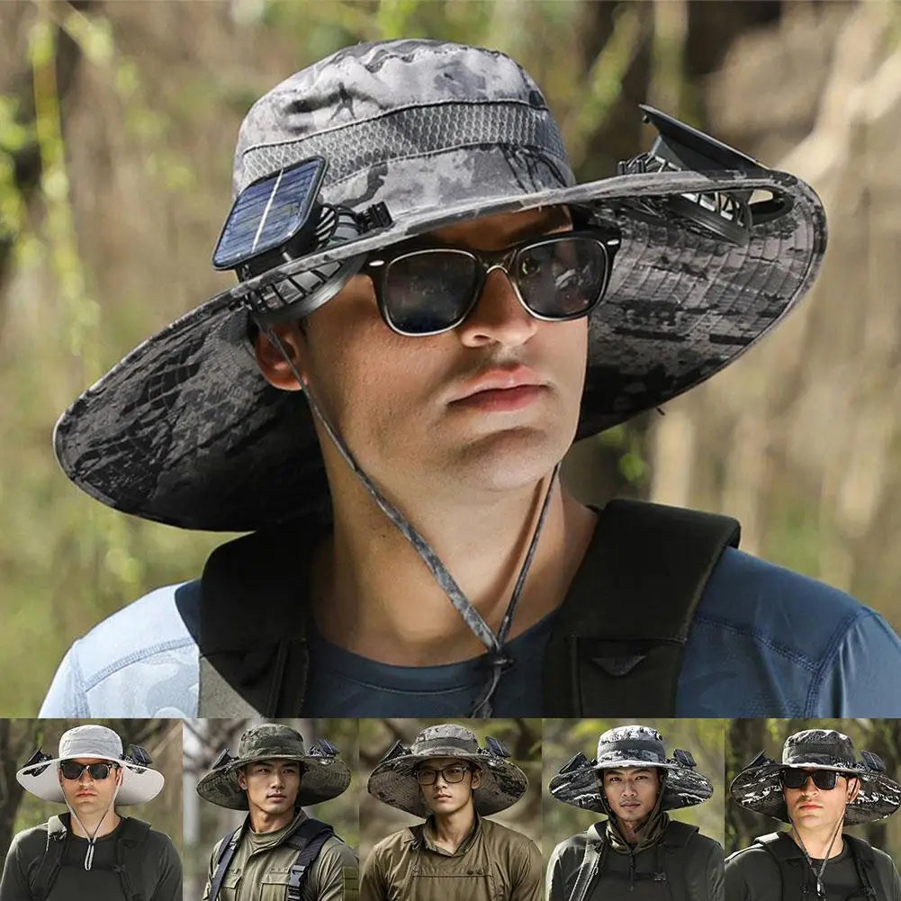 Sunshade Fan Hat Solar Charging