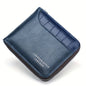 Men's Luxury Leather Wallet - RFID Zipper Card Holder with Coin Pocket, Perfect Gift for Men