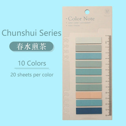 6 Series Color Self Adhesive Memo Pad Sticky Notes - Hiccupzz