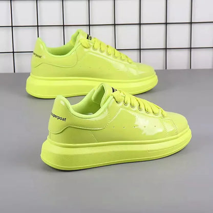 Red Glossy Casual Shoes – Breathable Sports Skateboard Shoes - Hiccupzz