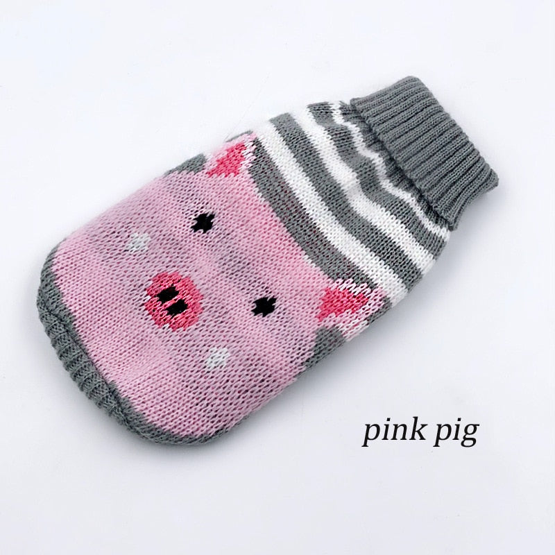 Warm Dog Clothes for Small Dog Coats Jacket Winter Clothes for Dogs Cats Clothing Chihuahua Cartoon Pet Sweater Costume Apparels