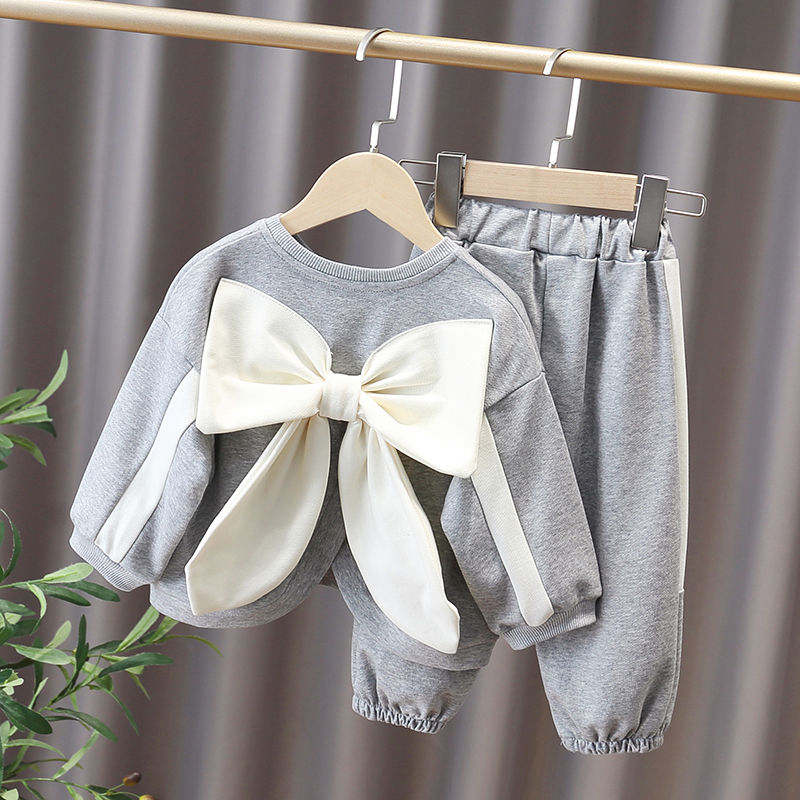 Girls' Autumn Clothing Suits Children 2022 New Spring and Autumn Western Style Fashion Cute Loose Baby Girl Two-Piece Suit