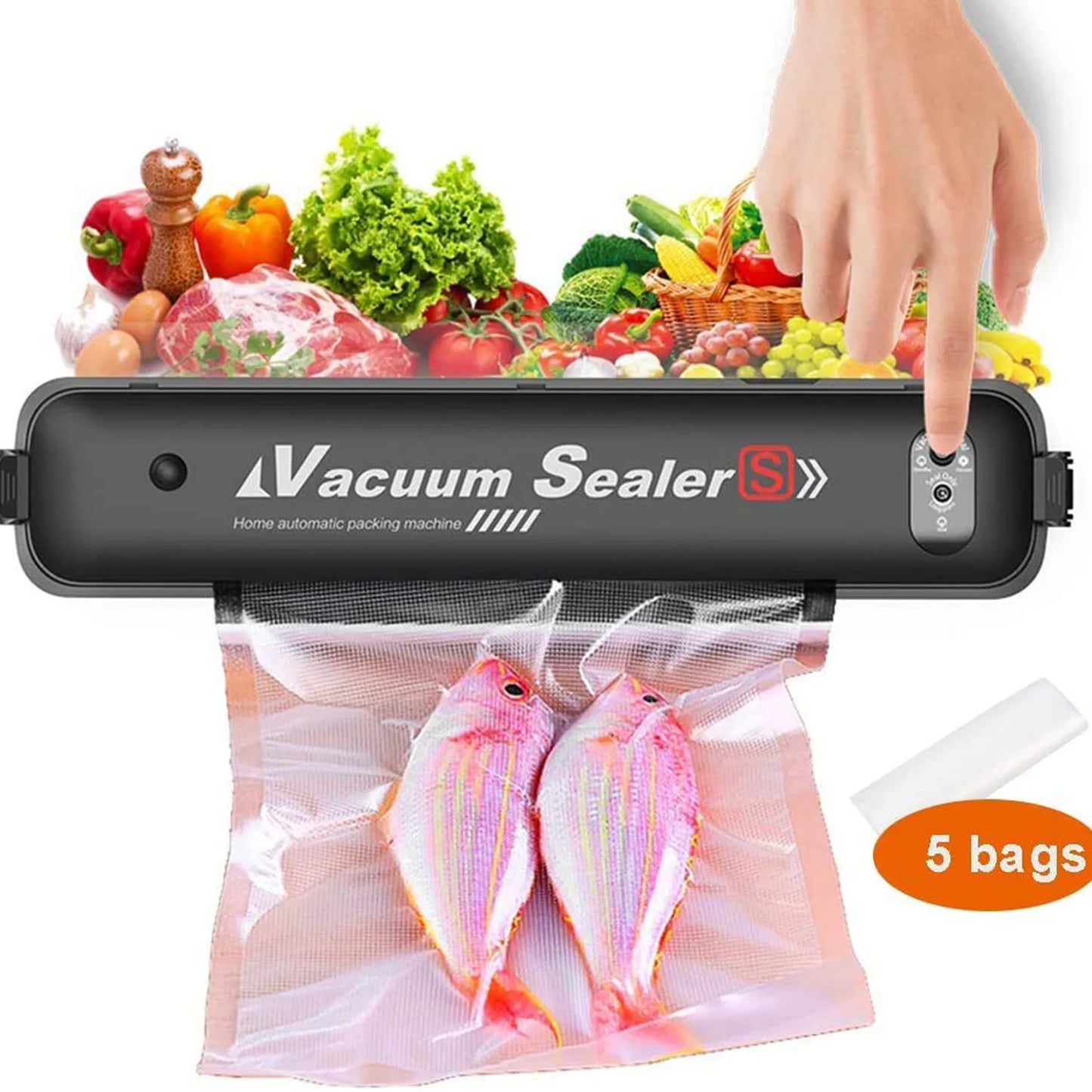 Best Vacuum Sealer Fruit Vegetable Preservation Machine Home Electric Food Vacuum Sealing Aspirapolvere Seladora A Vacuo