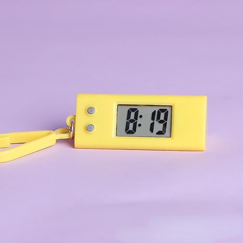 Unisex Student Electronic Clock Keychain