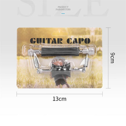Adjustable Sliding Capo for Guitar - Movable Fretboard Clip for Bass, Electric, and Acoustic Instruments - Hiccupzz