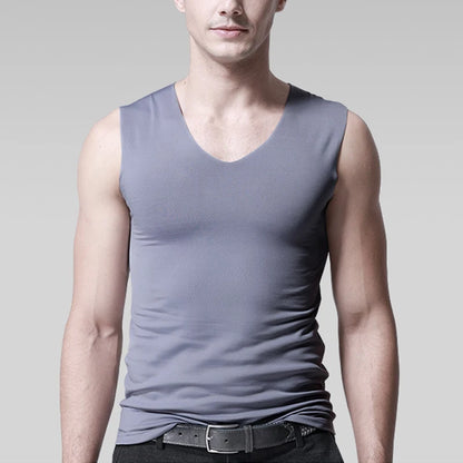 Men's Ice Silk Mesh Tank - Transparent Gym Stringer Bodybuilding Vest - Hiccupzz