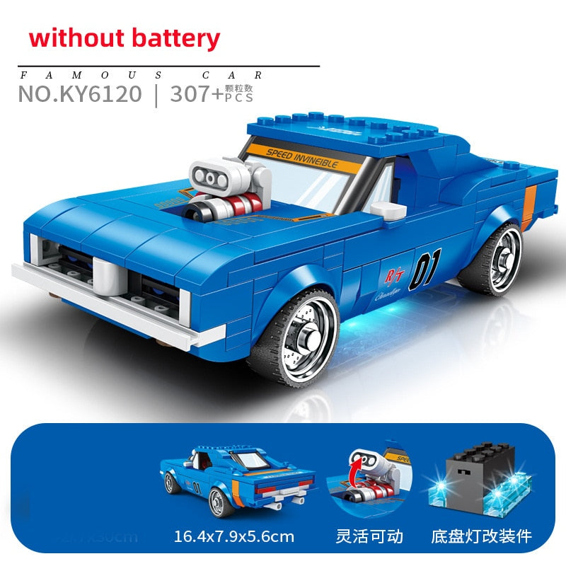 Sports Racing Car Building Blocks Educational Toys for Kids 2023