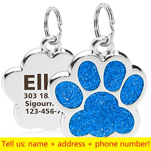 Personalized Engraving Pet Cat Name Tags Customized Dog ID Tag Collar Accessories Nameplate Anti-lost Pendant Metal Keyring - Hiccupzz