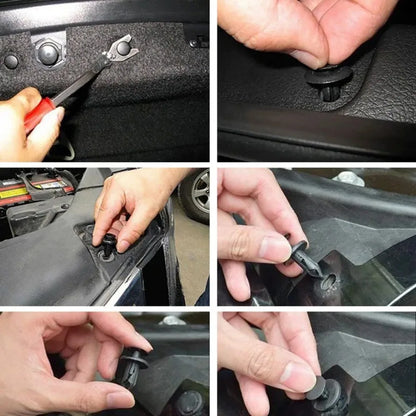 50 Pcs / 100 Pcs Universal Auto Fastener Clip Car Bumper Clips Fender Plastic Clip Car Body Bumper Rivet Replacement Push Pin - Hiccupzz