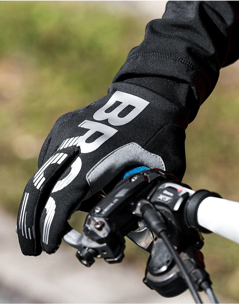 Cycling Gloves - Touch Screen Waterproof MTB Bike Gloves, Thermal Warm for Winter & Autumn Sports