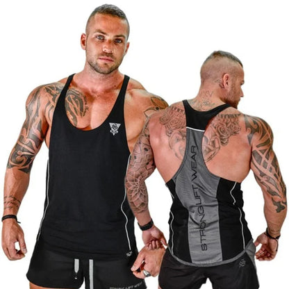 Men's Bodybuilding Tank Top - Cotton Sleeveless Gym Shirt - Hiccupzz