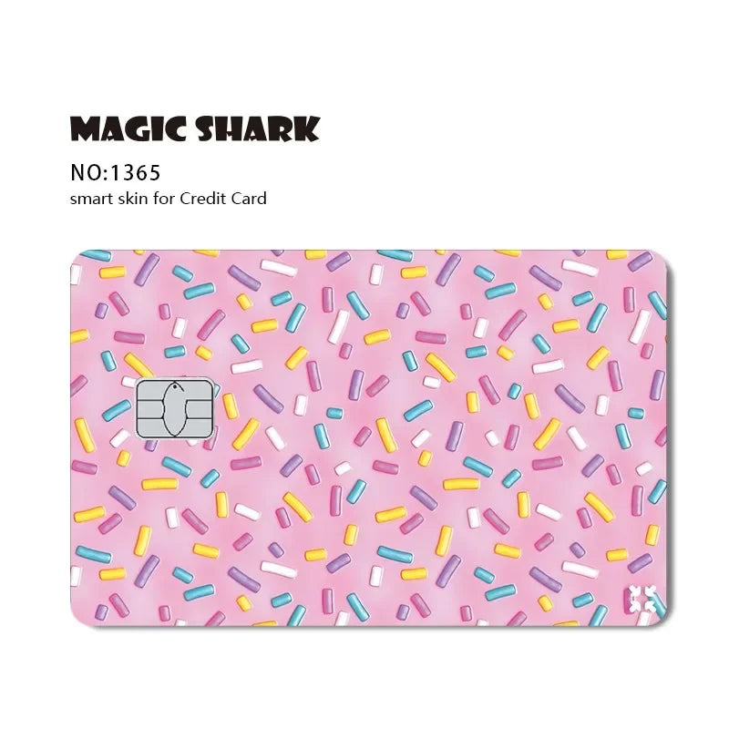 Magic Shark Patrick Candy Cat Watermelon Stylish Anime Credit Debit Card Skin Sticker Cover Film Case Waterproof