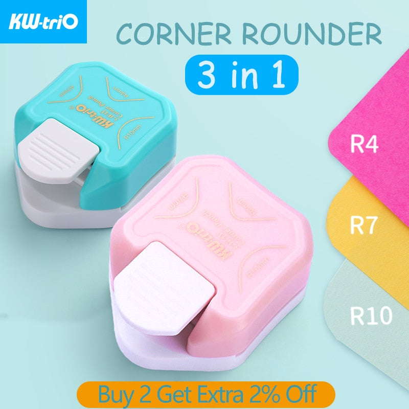 3-in-1 Corner Rounder border punches for scrapbooking