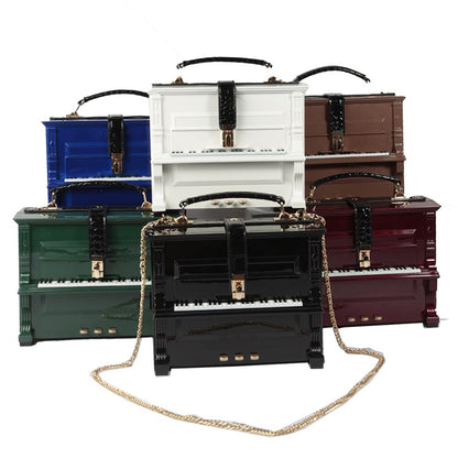 Piano Acrylic Box Shaped Women Purses and Handbags Designer Shoulder Bags - Hiccupzz