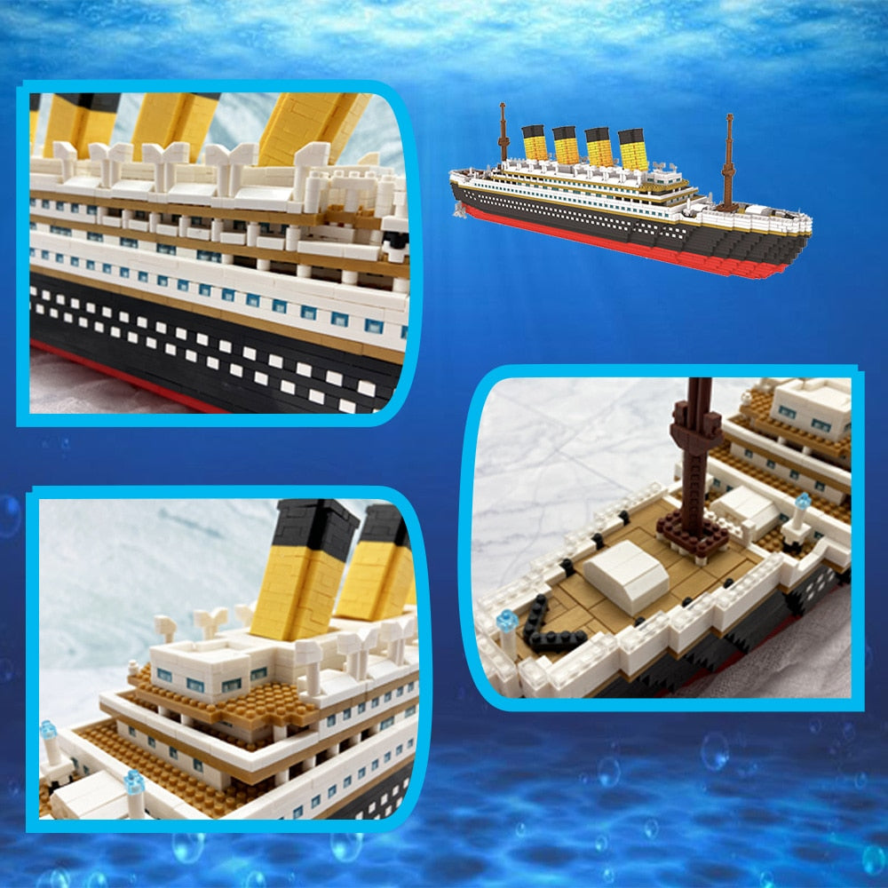 Titanic 3D Plastic Model Ship Building Blocks for Adults