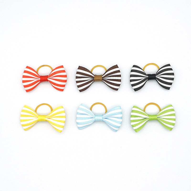 100 pieces Pet Ribbon Hair Accessories