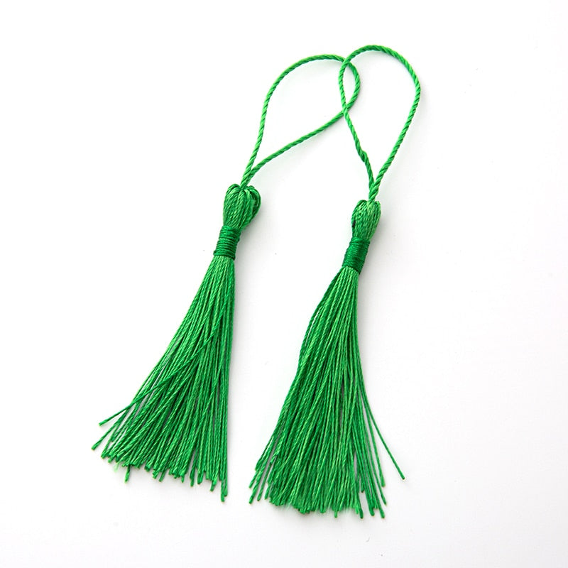 20pcs 80mm Bookmarks Hanging Rope Silk Tassel For Craft DIY Key Chain, Earring Hooks, Pendant, Jewelry Making