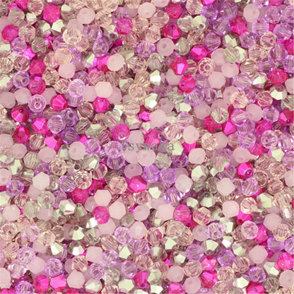 Multicolor 100pcs 4mm Bicone Austria Crystal Beads for DIY Jewelry Making - Hiccupzz