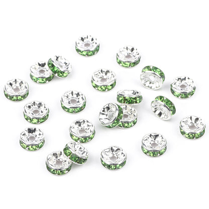 50pcs/lot  Crystal Round Loose Spacer Beads for DIY Making Bracelet Necklace Accessories - Hiccupzz