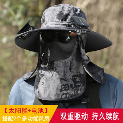 Solar Fan Fisherman Hat Outdoor - Hiccupzz