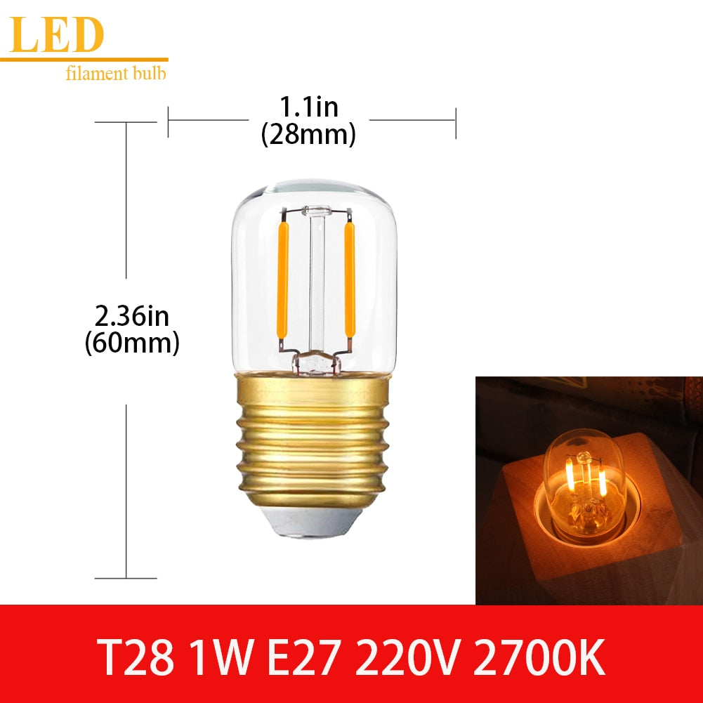 LED Filament Light Bulb Clear Glass Ampoule