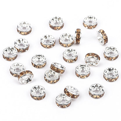 50pcs/lot  Crystal Round Loose Spacer Beads for DIY Making Bracelet Necklace Accessories - Hiccupzz